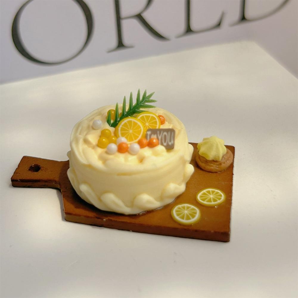 Simulation Fruit Cake Model Toys Cutting Board Simulation Kitchen Toy  Ornaments