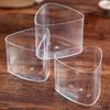 12pcs Disposable Plastic Triangle Cups 70ml Mini Portion Dessert Cups Transparent Food Container Tableware Party Supplies