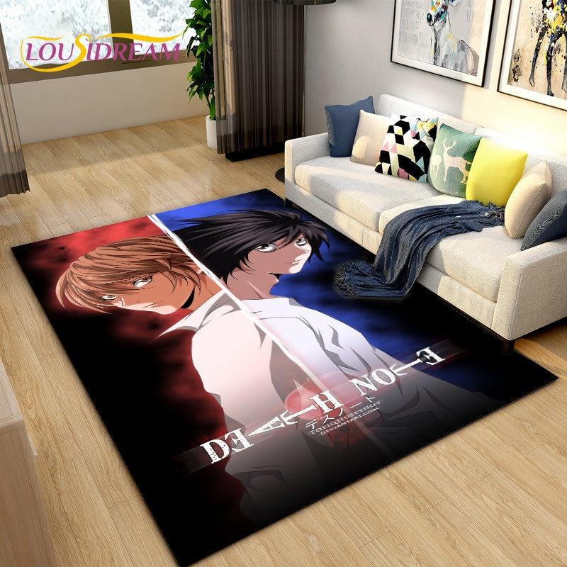 Anime Death Note Area Rug Large,Carpet Rug for Living Room Sofa Children's Room,Kitchen Bathroom Doormat Soft Non-slip Floor Mat