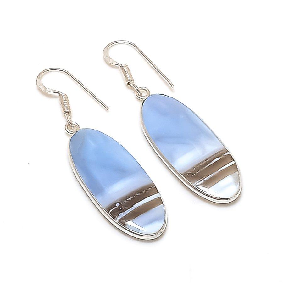 Natural Owhyee Opal Gemstone 925 Sterling Silver Jewelry Earring 2.01  AE-12042