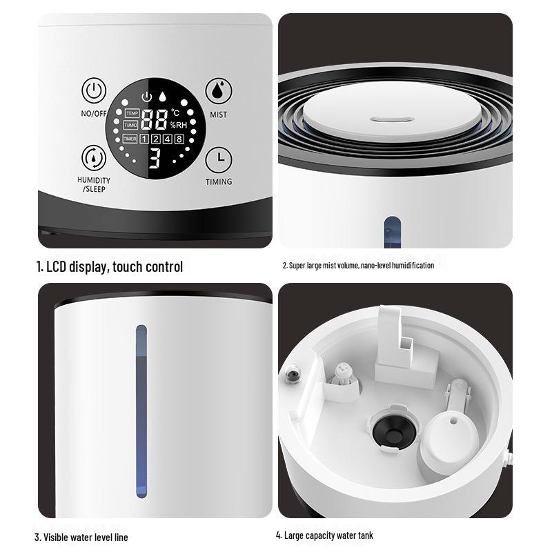 Large Capacity Silent Humidifier & Aroma Diffuser for Home and Bedroom
