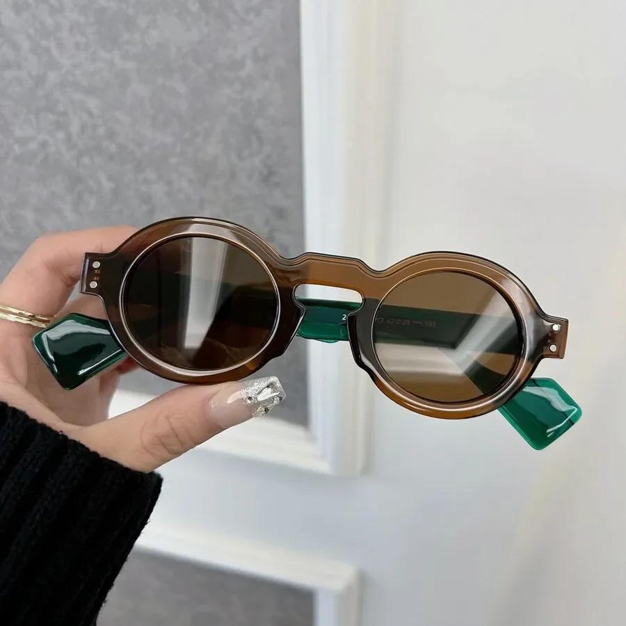 Vintage Round Sunglasses Women Men Cool Mirror Lens Stylish Sun Glasses Female Male Personality Colors