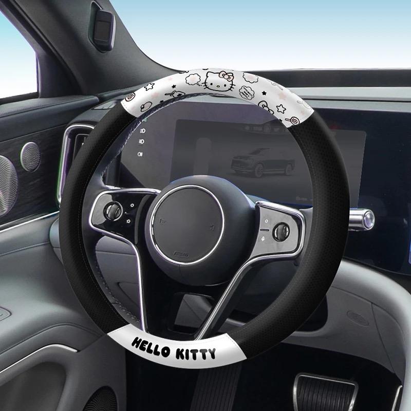 Kuromi Universal Car Steering Wheel Cover 2025 Cute My Melody Cartoon Round D-Type Anti-Slip Protection Car Steering Covers