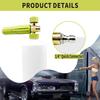 Foam Cannon 1 L Bottle Car Wash Snow Foam Lance With 1/4" Quick Connector Pressure Power Jet Washer Quick Release Adjustable Nozzle