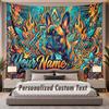 Dog (1) Theme Custom Tapestry Personalized Custom Name Text Wall Hanging Tapestry Home Decor Background Cloth