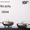 IBF 32cm Non-Stick Stainless Steel Titanium Wok