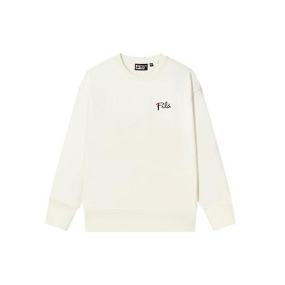 Fila Sweatshirts Unisex Milk Salt White Crew Neck Moderate Regular F11U248201F-IV