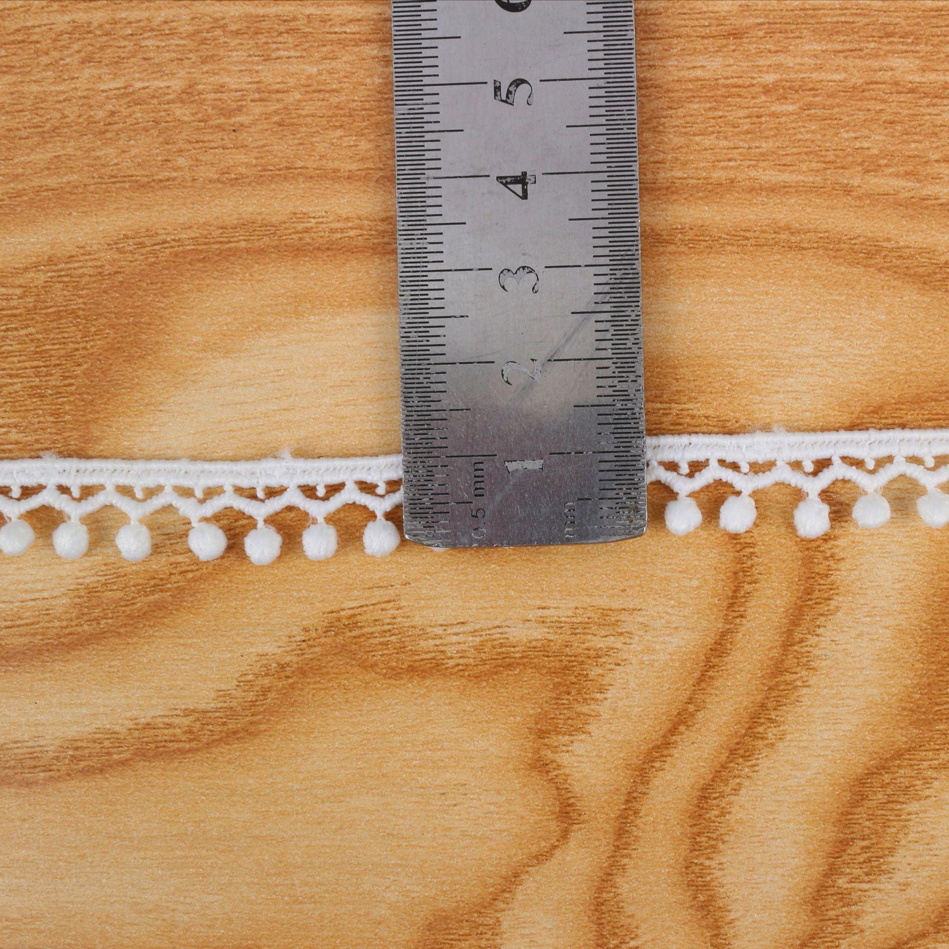 Кружево из молочного шелка, Ажурная вышивка на водорастворимой основе, Одностороннее кружевное бобовое кружево, Аксессуар Кружево 02 white