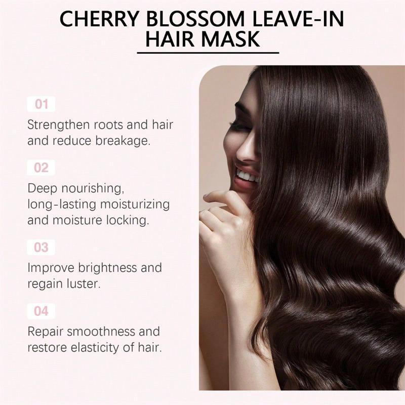 Sakura Leave-in Hair Mask Repairs Dry and Frizzy Hair, Smoothes, Shines, Refreshes and Softens Hair Mask