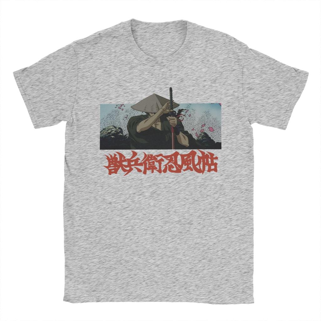 Ninja Scroll Jubei T Shirts for Men Cotton Leisure TShirt Crewneck Tee Shirt Short Sleeve Clothes 4XL 5XL