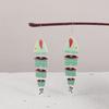 5Pairs Multi Segment Salmon Fish Earrings Hook Piercing Beach Drop Earrings  Party