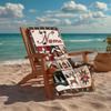 Custom Name Ultra-Soft Beach Towel with Christmas Theme,Ideal for Pool - Camping, Diving - Perfect Travel Essential, Vibrant Beach Towel.