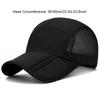 Breathable Solid Color Baseball Cap Quick Dry Adjustable Outdoor Sun Hat Foldable Thin Mesh Sports Caps Men