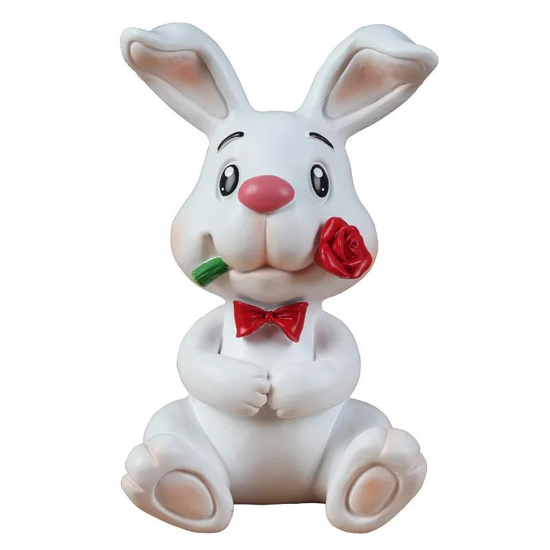 Creative Cartoon Rabbit Glasses Stand Resin Crafts Multifunctional Pen Stand Desktop Glasses Holder Shop Glasses Display Stand