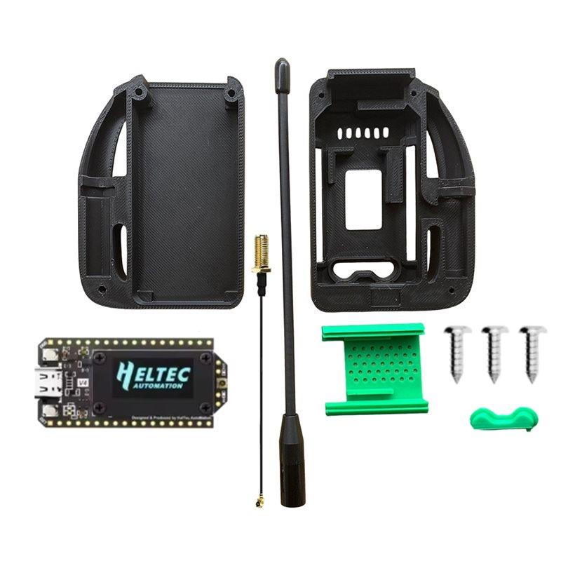 Meshtastic Heltec V4 Wifi Lora 32 Dev-Board Case Set Including Antenna ESP32 SX1262 Solar Powered BLE Low Power