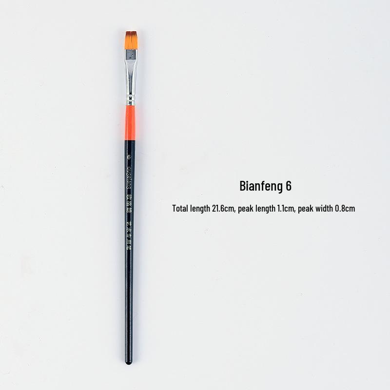 Ougelang Nylon Bristle Flat Head Gouache & Acrylic Brush Set