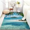 17 Stile Sommer Strand Kokospalmen Druck Teppich für Wohnzimmer Schlafzimmer Sofa Fußmatte Heimdekor Bereichsteppich Rutschfeste Bodenmatte