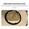 Fashion Leopard Print Bow Straw Hat Wide Brim Lightweight Women's Sun Hat Breathable Korean Style Fisherman's Hat Summer Outdoor