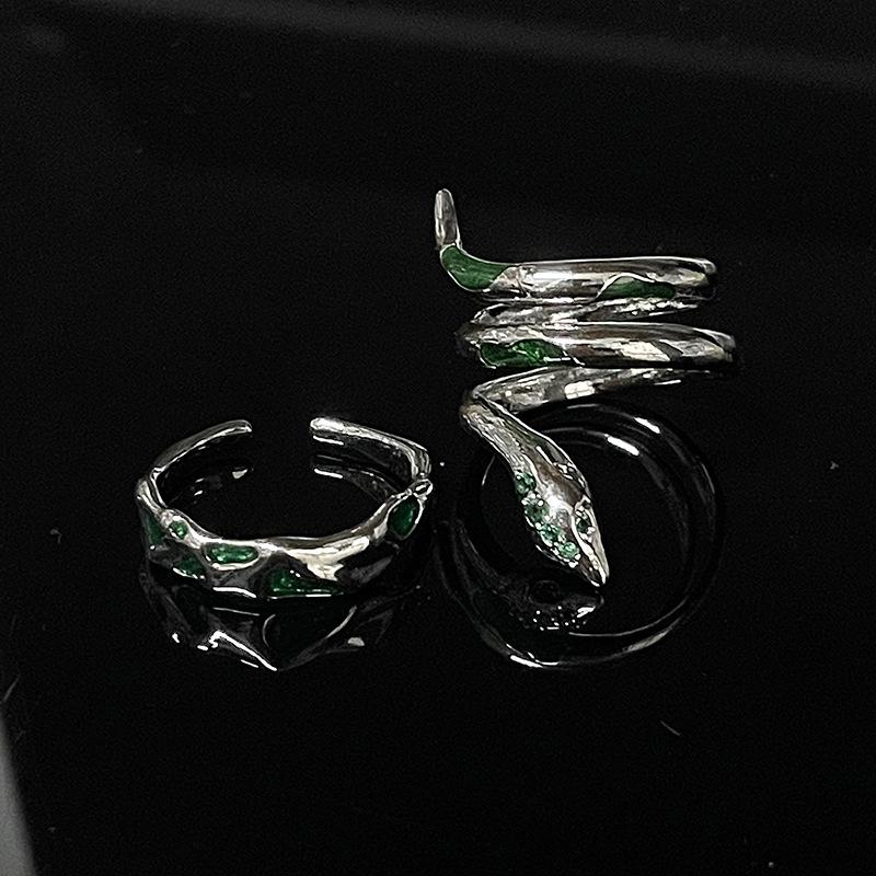 Punk Tier Schlange Armreif Hip Hop Armreifen Offener Ring Für Frauen Dunkler Stil Persönlichkeit Schmuck Party Geschenk