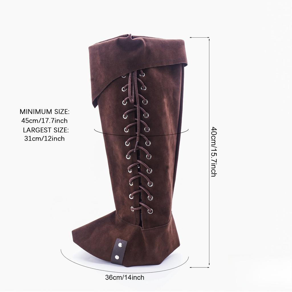 Medieval Gabriel Sudes Boot Covers Renaissance Gaiters Boot Covers Halloween Cosplay Shoe Covers Stage Props Pirate Boots