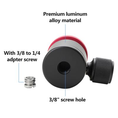Aluminum Alloy Mini Ball Head Rotatable Ball Head Photography Accessory Replacement with 3/8 Inch