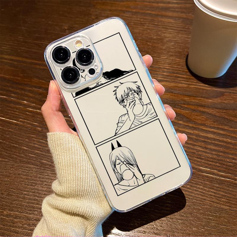 Cool Anime Girl Chainsaw Man Phone Case For iPhone 17 Air 16 e 15 14 13 12 11 Pro Max Plus Mini SE 2020 2022 Back Cover