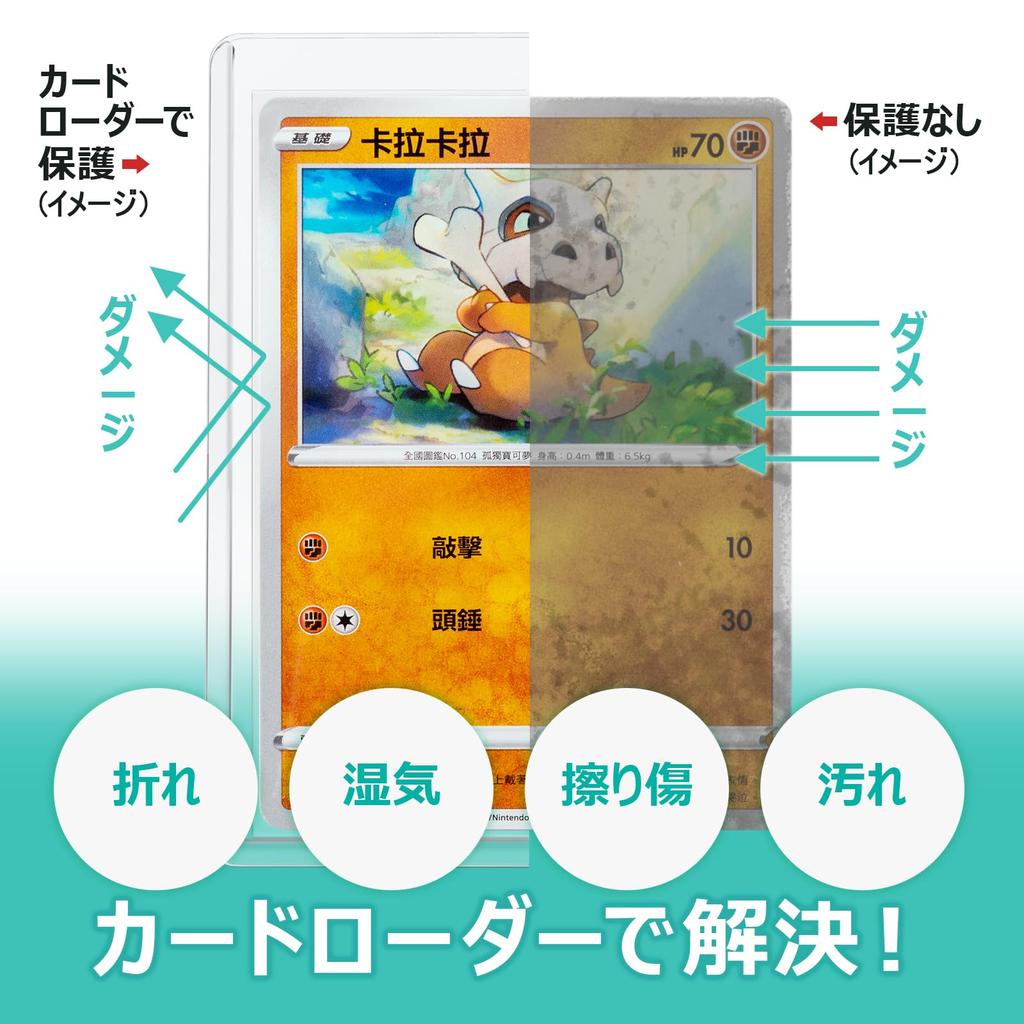 AKEIE Top Set of 20 Card Holders for Trading Card Trading Card Card Display PVC Hard Case for Star Idol and NBA Cards Loader, Cards, Loader, Case,