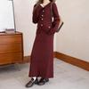 2025 Autumn/Winter Fashionable Women's Knitted Sweater Cardigan and Mid-Length Skirt Set