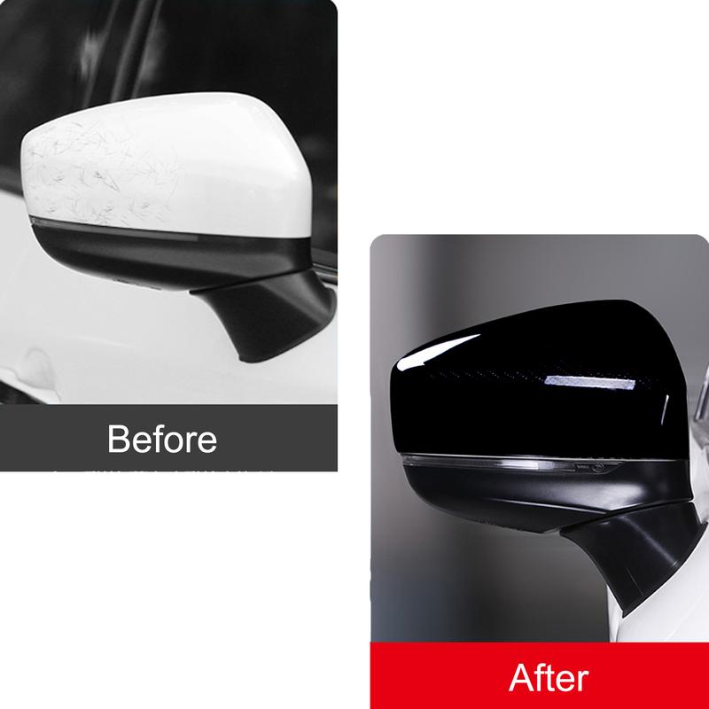 For Mazda CX-5 CX5 2017-2024 ABS Glossy Black Rearview Side Door Mirror Cover Trim 2pcs