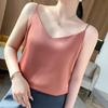 Tank Top Satin Silk Halter Crop Tops Women Summer Camis Backless Camisole Fashion Casual Tube Lady Sleeveless