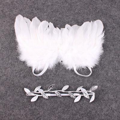 Νεογέννητο μωρό White Angel Wings Headband Κοστούμια Photo Props Διακόσμηση