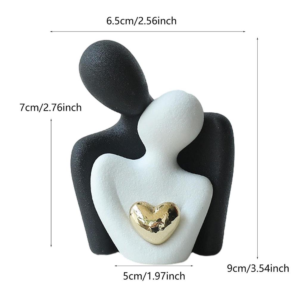Hugging Couple Figurine Romantic Couple Statue Husband and Wife Abstract Sculpture Modern Decor for Bedroom Birthday Gifts