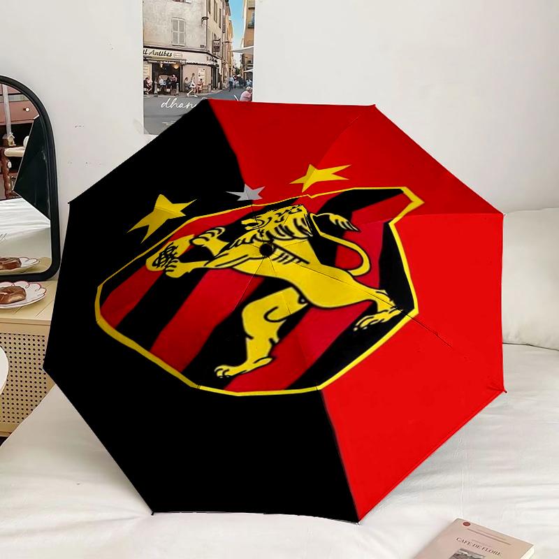 Football Club Emblem Lion Umbrella 8-Frame for Travel, Camping, Casual Lightweight Portable Umbrella, Essential for Every Family Holidays Gift