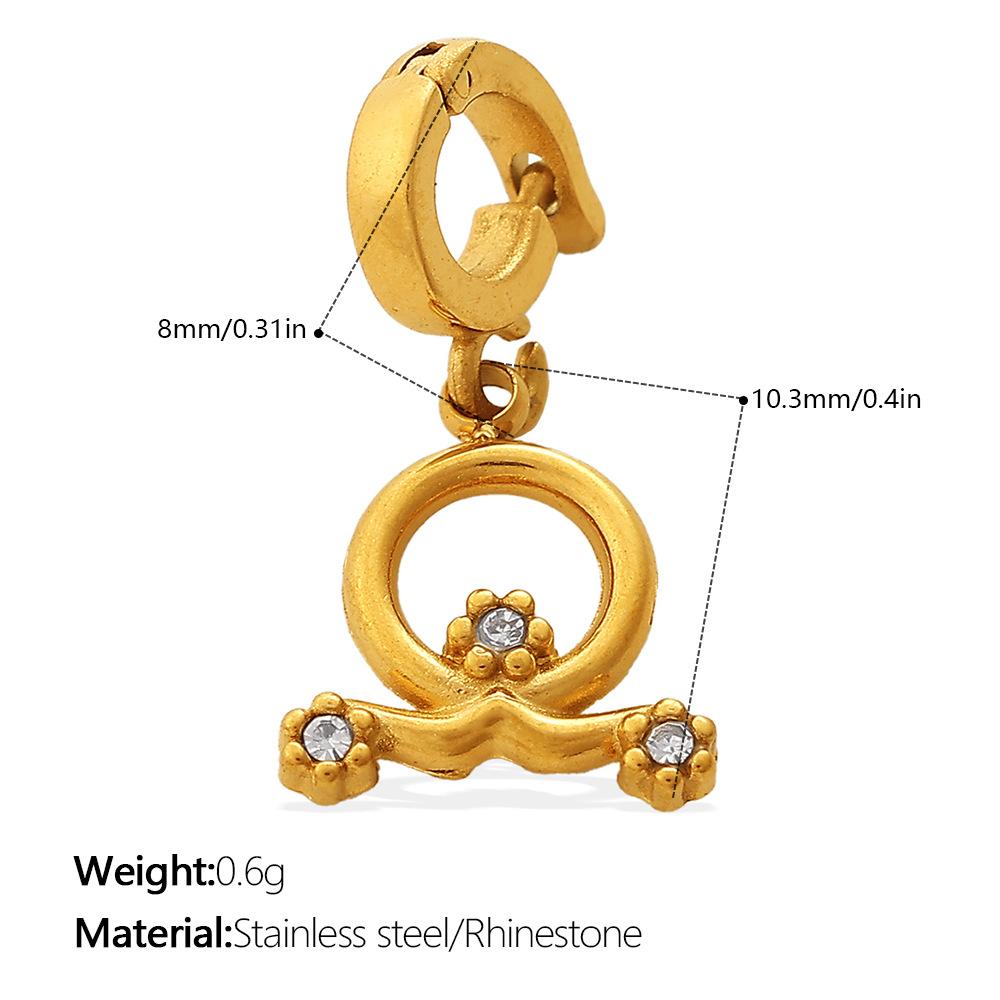 Summer Seaside Babes Wind Diamond-encrusted DIY Twelve Constellations Bikini Buckle Pendant Gold-plated Accessories