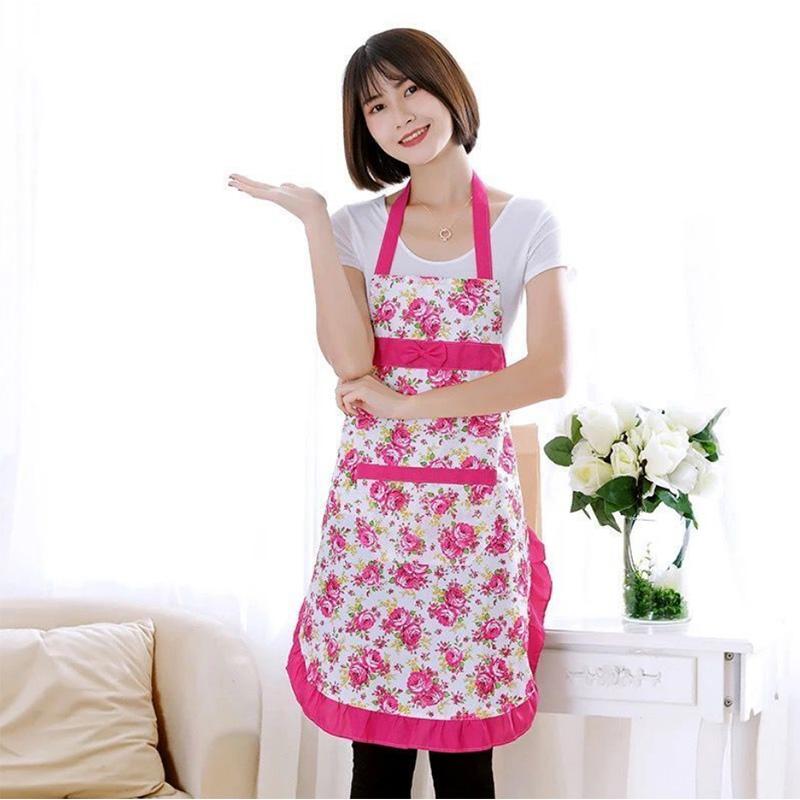 Zuhause Küche Kochen Hausarbeit Schürze Ölfest Erwachsene Arbeitsschürze Arbeitskleidung 1pc beige
