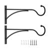 2pack Iron Wall Hook for Hanging Plant & Wind Chimes Easy-to-Install Metal Brackets for Outdoor Home Decoration