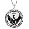 Archangel Day 12 Guardian Angel Medal Wings Ankh Life Power Magic Talisman Pendant Necklace