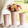 Nordic Wrought Iron Floral Bucket: Retro Floor-Standing Flower Arrangement Decor