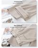Oatmeal Acetate Wool Flannel Wide-Leg Pants - Women's 2024 Soft Cashmere Straight-Leg, Perfect for Autumn & Winter