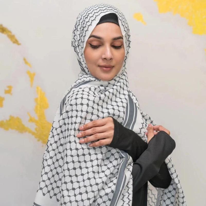 Fashion Kuffiyeh Hijab Chiffon Scarf Women Islamic Muslim Scarves Shawl Echarpe Breathable Foulard Dubai Hijabs