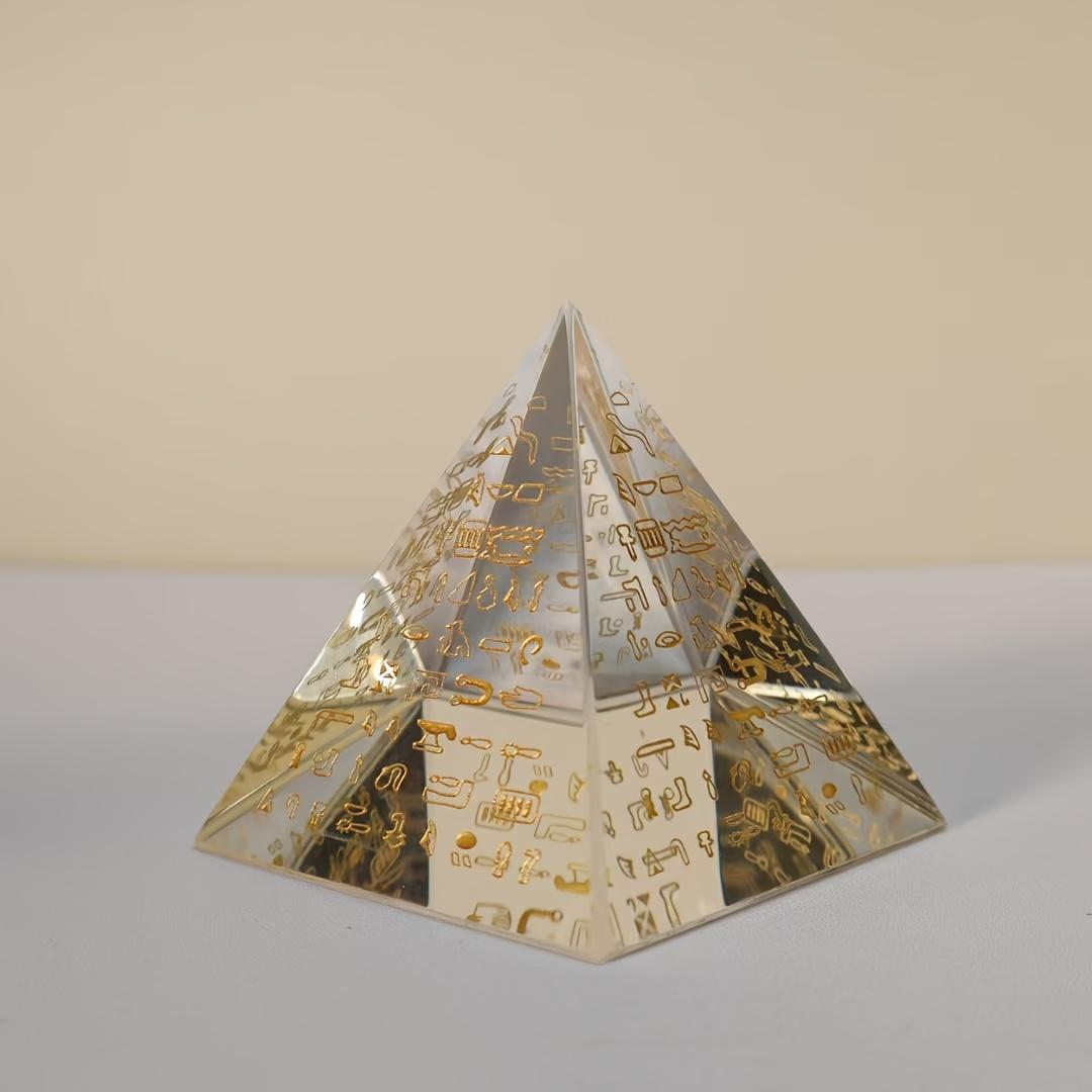 Senās Ēģiptes hieroglifu kristāla piramīdas ornaments
