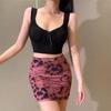 Jupe Imprimée en Maille Européenne Américaine pour Femme - Sexy, Amincissante, Polyvalente Coupe Hipster
