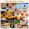 Colourful Silicone Glass Markers -Reusable Glass Markers for Glass Marking Drinking Glasses, Wine Glass Pendants