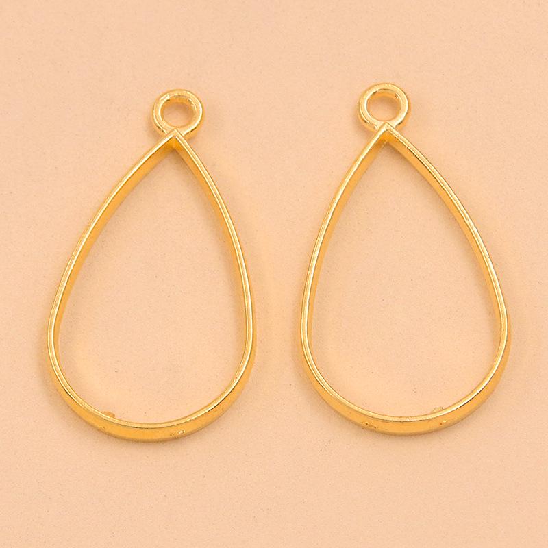 16 Styles Gold-Tone Alloy Jewelry Pendants: Moon, Round, Heart, Charms, and Hollow Frames