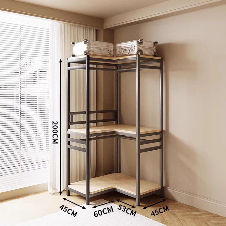Vertical Metal Corner Coat Rack for Bedroom or Entrance