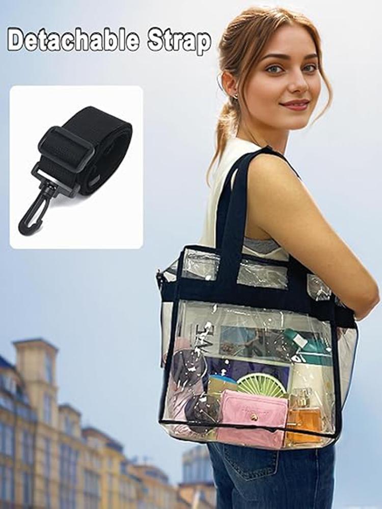 Clear PVC Tote Bag for Women – Large Capacity Waterproof Storage Bag for Gym, Swimming & Travel