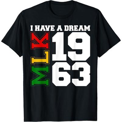 I Have A Dream Black History MLK Day Martin Luther King Day Cotton Men T Shirt S
