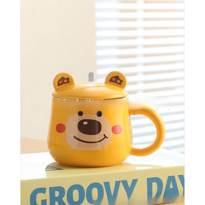 Milk Fufu Bear Mug Cartoon High Appearance Level Ceramic Cup  Household Drinking Cup  Coffee Cup  Breakfast Milk Cup