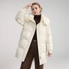 Women's Winter Jacket 2026 New Winter Female Pure Color Thicken Warm Long Cotton Jacket Women's Casual Hooded Parkas Coats