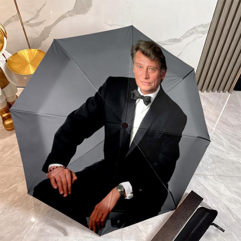 French legendary rock singer and actor Johnny Hallyday umbrella is suitable for all seasons, including home travel and outdoor activities Y13
